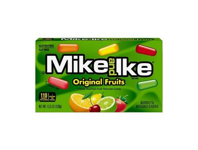 caja de Caramelos Mike and Ike Original Fruits masticables con sabor a frutas de teatro 4,25 oz