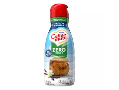 Crema para café Coffee Mate de Nestlé Vainilla francesa sin azúcar 32 oz