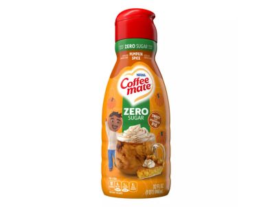 Crema para café Coffee Mate de Nestlé con sabor a calabaza y especias Zero Sugar 32 oz