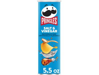 Papitas fritas Pringles con sal y vinagre, 5,5 oz