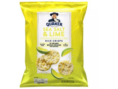 Quaker Chips de arroz con sal marina y lima 6,06 oz