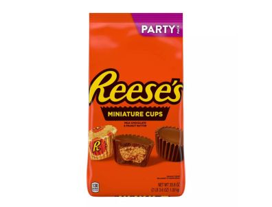 Chocolate Reese Caramelos en miniatura de mantequilla de maní de Paquete para fiestas 35,6 oz