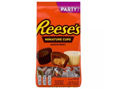 Chocolate Reese's Surtido de caramelos de mantequilla de maní en miniatura Paquete para fiestas 32,1 oz