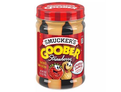 Tiras de crema de cacahuate y mermelada Smucker's Goober de fresa 18 oz
