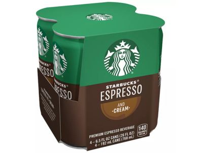 StarbucksLatascafé espresso y crema de 6,5 oz Paquete de 4