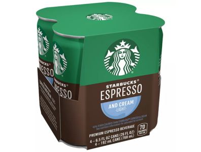 Café Espresso Starbucks Cream light, latas de 6,5 oz Paquete de 4