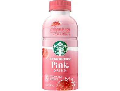 Café frío Starbucks Bebida rosa con leche de coco, fresa y açai 14 oz