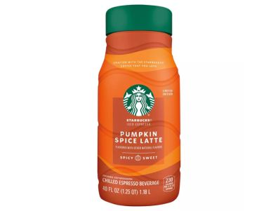 Café frío Starbucks de espresso helado con leche y especias de calabaza de 40 oz