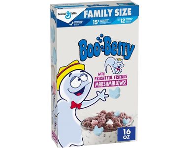 Cereal Boo Berry con malvaviscos Frightful Friends, edición limitada, tamaño familiar, 16 oz