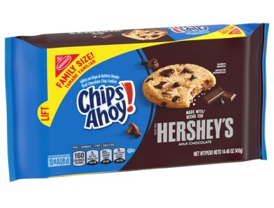 Galletas Chips Ahoy! con chispas de chocolate con leche de Hershey, tamaño familiar, 14,48 oz