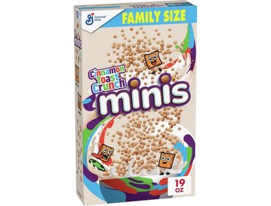 Cereal Cinnamon Toast Crunch Minis, tamaño familiar, 19 oz