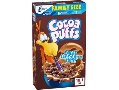 cereal Cocoa Puffs con chocolate y granos integrales, 18,1 oz