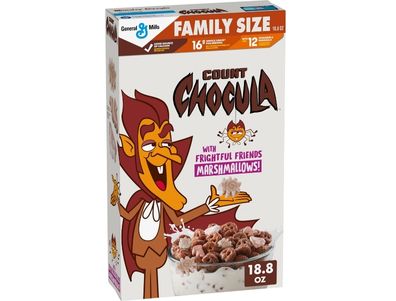 Cereal Count Chocula con malvaviscos Frightful Friends, tamaño familiar, 18,8 oz