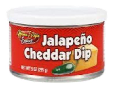 Dip de queso cheddar y jalapeño, latas de 9 oz