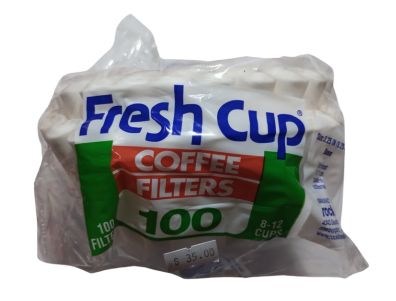 Filtros de café Fresh Cup para cafetera de goteo 8 pulgadas 100 unidades
