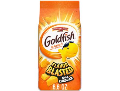 Galletas Goldfish Blasted Xtra Cheddar Cheese, galletas horneadas tipo refrigerio, bolsa de 6,6 oz