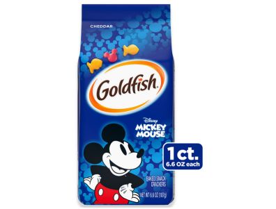 Galletas Goldfish Disney Mickey Mouse Cheddar cheese, galletas tipo snack, bolsa de 6,6 oz