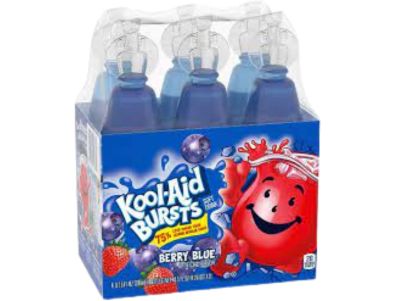 jugo Kool-Aid jugo Berry Blue, botellas de 6,75 oz paquete de 6