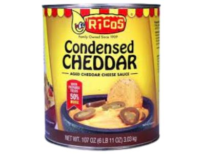 queso Ricos cheddar condensado 107 oz