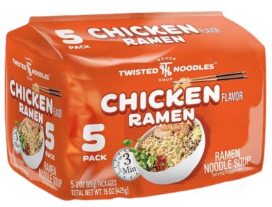 ramen fideos retorcidos carne de pollo 3 oz 5 PACK