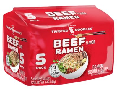 ramen fideos retorcidos res 3 oz 5 PACK